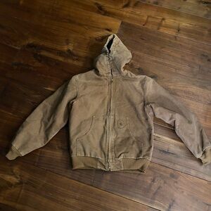 Vintage Carhartt Tan Canvas Hooded Jacket